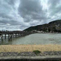 Photo taken at Togetsu-kyo Bridge by Long on 4/4/2024