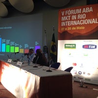 Photo taken at V Fórum ABA Mkt in Rio Internacional by Rodrigo L. on 5/28/2014