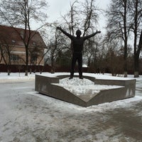 Photo taken at Памятник Гагарину Юрию by Maria G. on 1/4/2015
