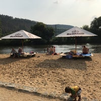 Photo taken at Černošická pláž by Ivan M. on 8/24/2019