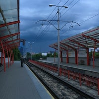 Photo taken at Станція швидкісного трамваю «Політехнічна» by Victoria M. on 5/12/2016