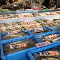 Photo taken at Bandaijima Fish Market by rei on 6/28/2015