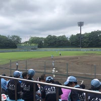 Photo taken at 一本杉公園野球場 by Takuya N. on 7/15/2019