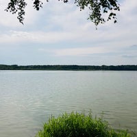 Photo taken at Пляж на озере Бисерово by Alexander A. on 7/19/2021
