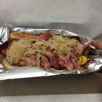 Photo taken at Pink&amp;#39;s Hot Dogs by A. on 2/3/2013