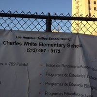Photo taken at charles white elementary school by Sammy V. on 3/8/2012