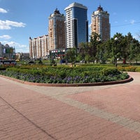 Photo taken at Park near m. Minska by 𝓘𝓡𝓘𝓝𝓐 on 8/18/2019