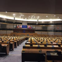 Photo taken at European Parliament Press Room by Xristos T. on 11/18/2015