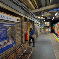 Photo taken at Barbican London Underground Station by Eric R. on 3/14/2020
