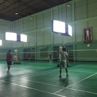 Photo taken at Tobacco Badminton Court by Werasak S. on 9/17/2016