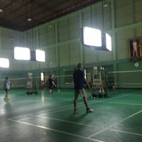 Photo taken at Tobacco Badminton Court by Werasak S. on 2/25/2017