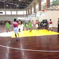 Photo taken at Basketball Court Royal Thai Airforce Academy by Pandac J. on 7/14/2014