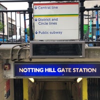 Photo taken at Notting Hill Gate London Underground Station by Dane K. on 5/2/2023