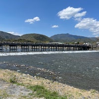 Photo taken at Togetsu-kyo Bridge by Koji S. on 4/7/2024