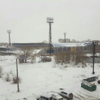 Photo taken at Стадион «Нефтяник» by Юрий С. on 3/19/2016