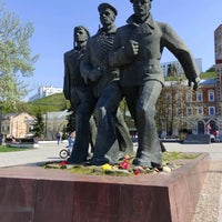 Photo taken at Monument to the heroes of the Volga Military Flotilla by Юрий С. on 5/11/2021