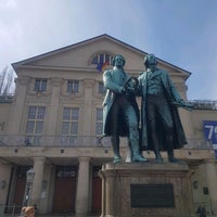 Photo taken at Goethe-Schiller-Denkmal by Stephi F. on 4/9/2021