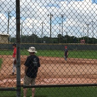Photo taken at Bayland Park Baseball Field by Lisa A. on 6/5/2016