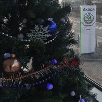 Photo taken at Femat Autocentrum, autosalon Škoda by Marek Č. on 12/28/2015