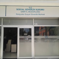 Photo taken at Karşıyaka Sosyal Güvenlik Kurumu by Songül B. on 7/27/2018