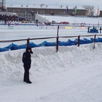 Photo taken at Стадион «Строитель» by Karina H. on 1/23/2016