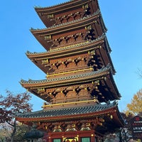Photo taken at The Five-storied Pagoda of the Former Kan&amp;#39;ei-ji Temple by Sq P. on 12/9/2023