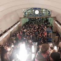 Photo taken at metro Admiralteyskaya by Anastasiya B. on 5/9/2015