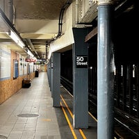 Photo taken at MTA Subway - 50th St (1) by Ilkka P. on 7/22/2023