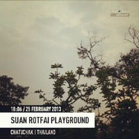 Photo taken at Suan Rotfai Playground by PEAR K. on 2/25/2013