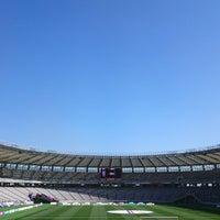 Photo taken at Ajinomoto Stadium by aoakayasu on 4/29/2016