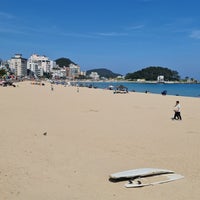 Photo taken at Songjeong Beach by Roman G. on 5/4/2024