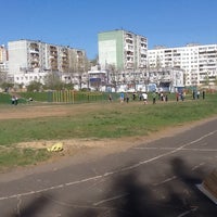 Photo taken at Стадион Лицея#9 by Олька on 4/26/2014