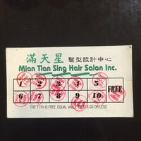 Photo taken at Mian Tian Sing Hair Salon by Longfei X. on 3/13/2015