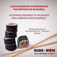Foto tirada no(a) Sushi Mori por Comer Babar Amar p. em 7/10/2014