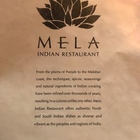 Photo taken at Mela Indian Restaurant by Dawn M. on 8/3/2019