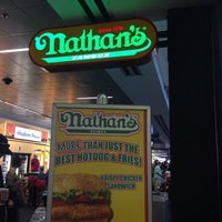 Photo taken at Nathan&amp;#39;s Famous Hot Dogs by Jamie L. on 5/26/2014