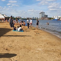Photo taken at Пляж в парке «Северное Тушино» by Наталья on 8/23/2020
