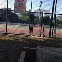 Photo taken at Tennis Court Rawamangun by Voni D. on 1/10/2014