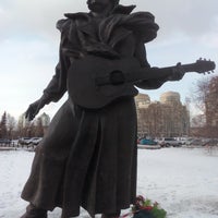 Photo taken at Памятник Владимиру Мулявину by Sergey P. on 3/22/2016
