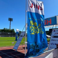 Photo taken at Shoda Shoyu Stadium Gunma by yzkiyuto on 10/22/2023