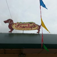Photo taken at Franky&amp;#39;s Gourmet Hot Dogs by joel b. on 3/8/2013
