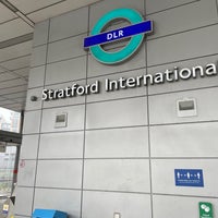 Photo taken at Stratford International DLR Station by Jessica M. on 3/28/2022