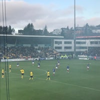 Photo taken at Åråsen Stadion by Bjørn L. on 10/26/2019