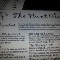 Menu Hunt Club 1514 Daniel Rd