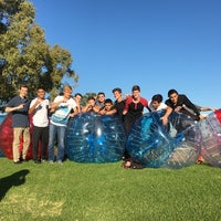 Photo taken at Stratus Bubble Soccer by Yext Y. on 2/7/2017