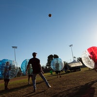 Photo taken at Stratus Bubble Soccer by Yext Y. on 2/7/2017