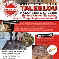 รูปภาพถ่ายที่ Teppichwäscherei und Galerie Taleblou โดย Yext Y. เมื่อ 7/29/2020