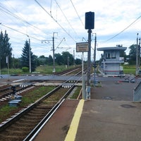 Photo taken at Ж/д станция «Стрельна» by Alexander I. on 7/22/2021