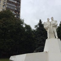Photo taken at Памятник космической дружбе СССР и Чехословакии by Аюр Ц. on 9/10/2015