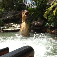 Photo taken at Jurassic Park River Adventure by Jo  G. on 5/4/2013